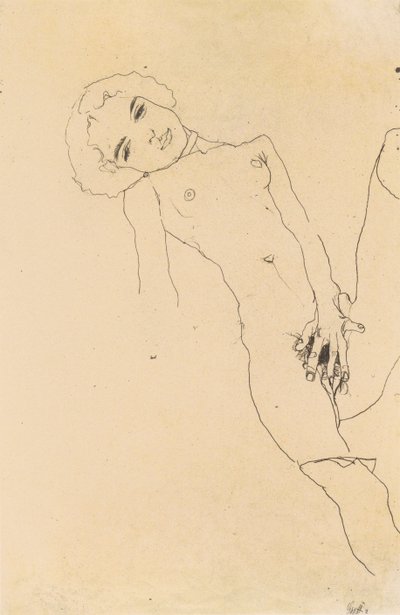 Ragazza che si masturba da Egon Schiele
